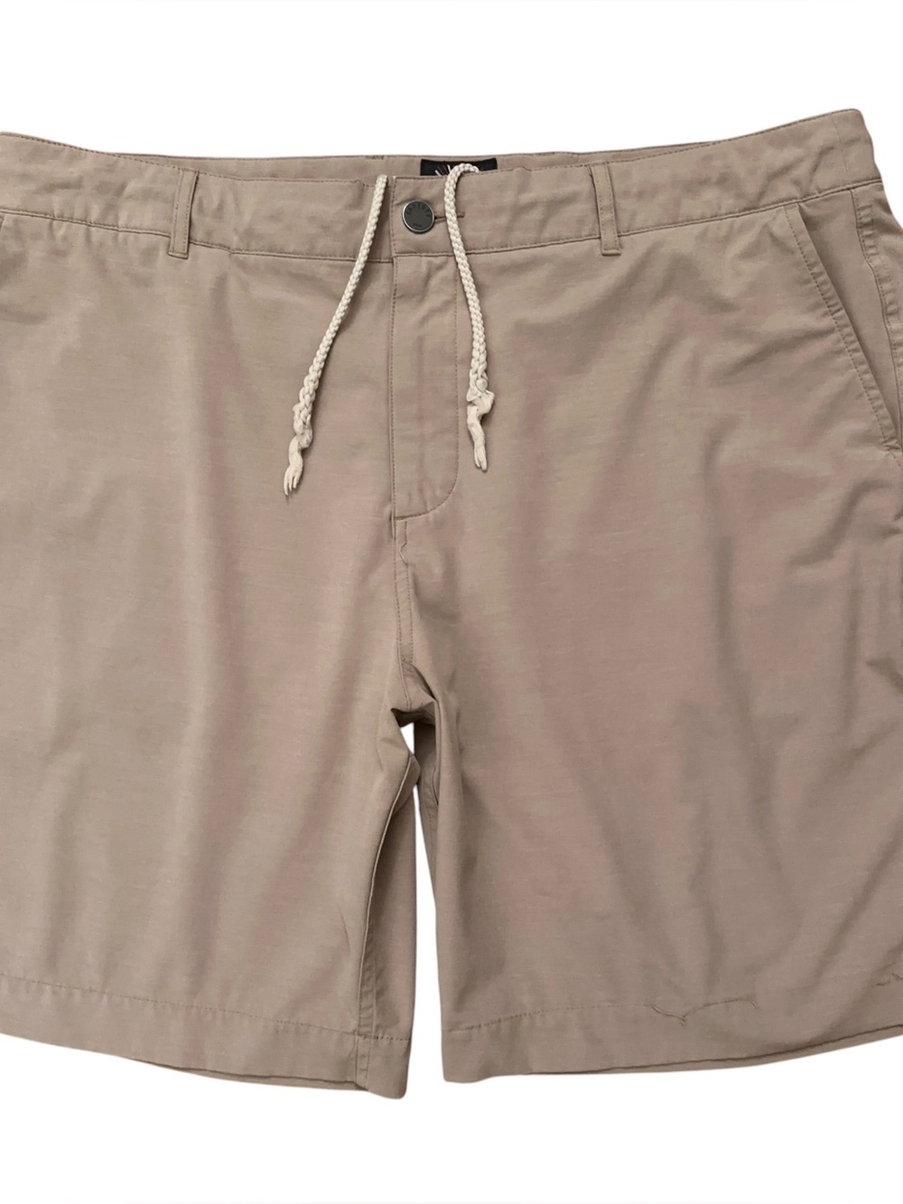Faherty All Day Shorts Mens Size 36 Belt Loop Drawstring 9" Inseam Stretch Beige